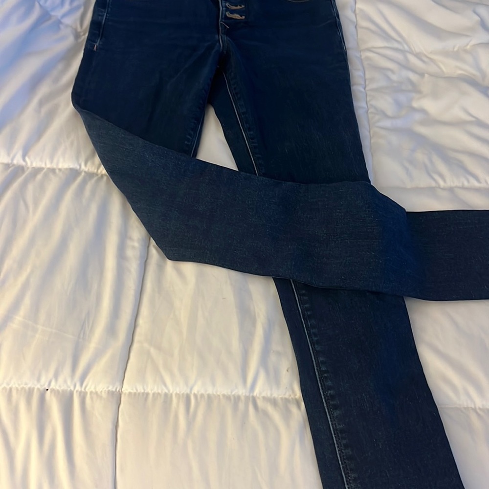 Express Denim Perfect Legging, High rise, Size 0,dark blue wash. Like new.